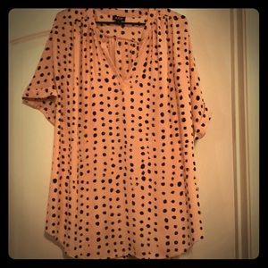 Pink polka Dot Blouse